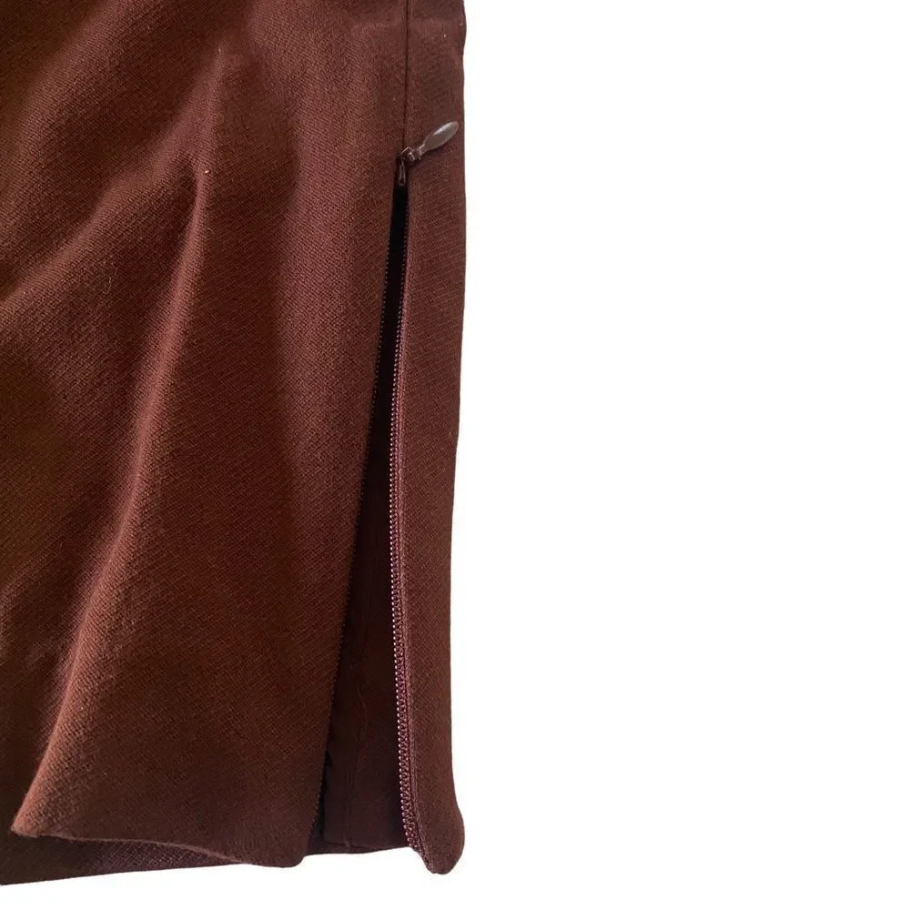 Cabi‎ A-line Currant Boss Skirt Slash Pockets Slit Sz 10